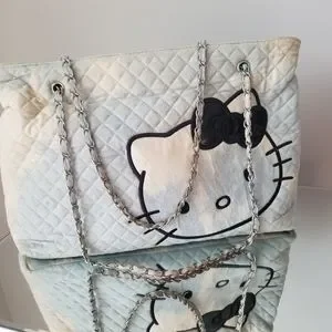 Hello Kitty | Accessories | Medium Blue White Quilted Denim  display picture 3